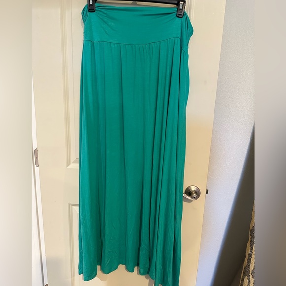 Turquoise Maxi Skirt - Picture 1 of 2